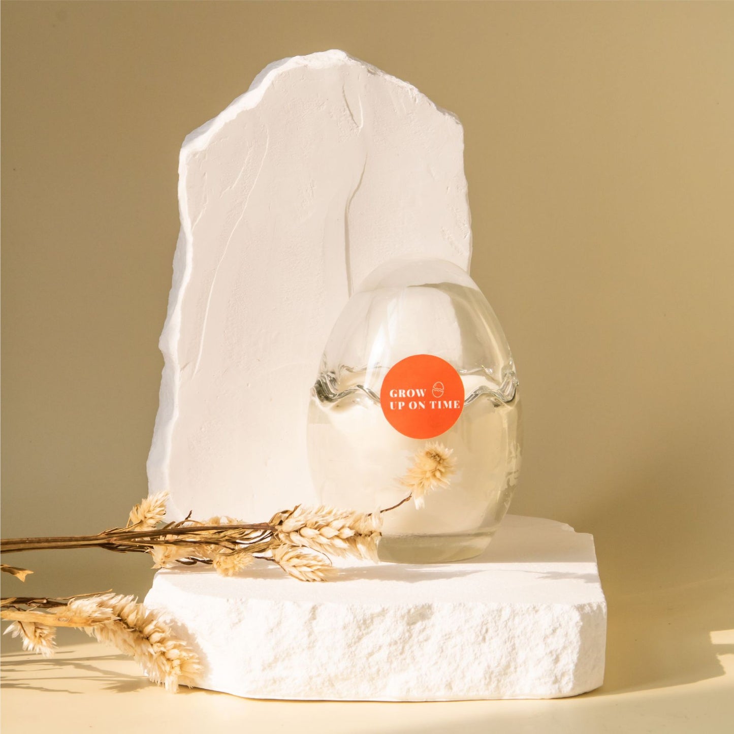 Scented Candles 3oz, Broken Egg Series,Mango Papaya Salad Scent, Strong Frangance
